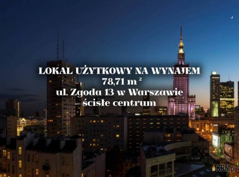 Lokal użytkowy Warszawa 78.70m2, lokal użytkowy do wynajęcia