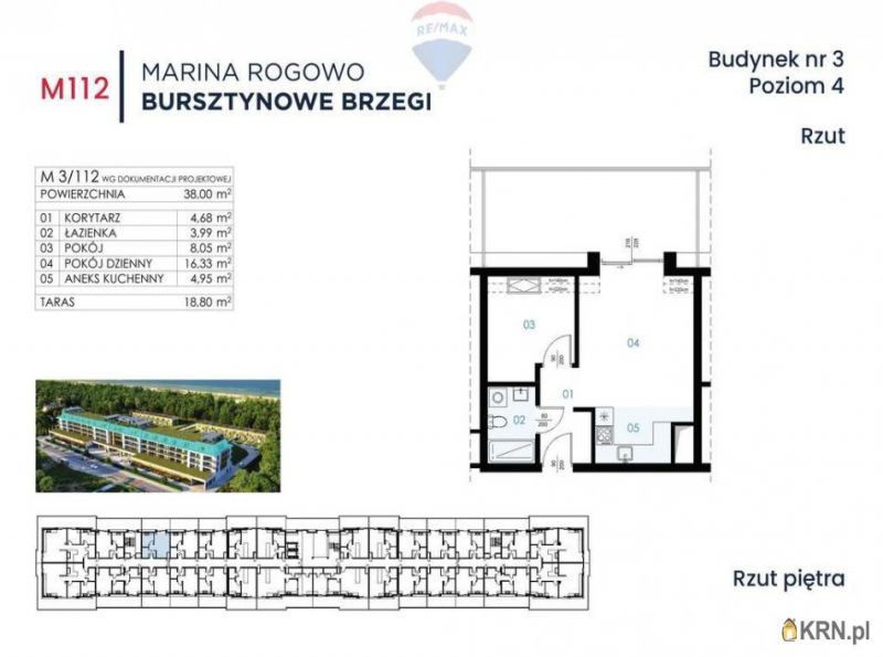 Mieszkanie Rogowo 38.00m2, mieszkanie na sprzedaż