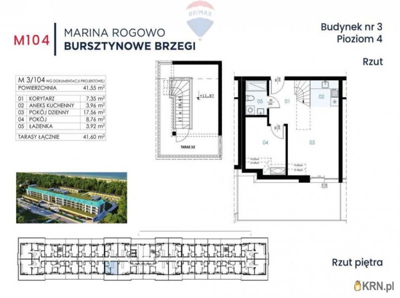 Mieszkanie Rogowo 41.55m2, mieszkanie na sprzedaż