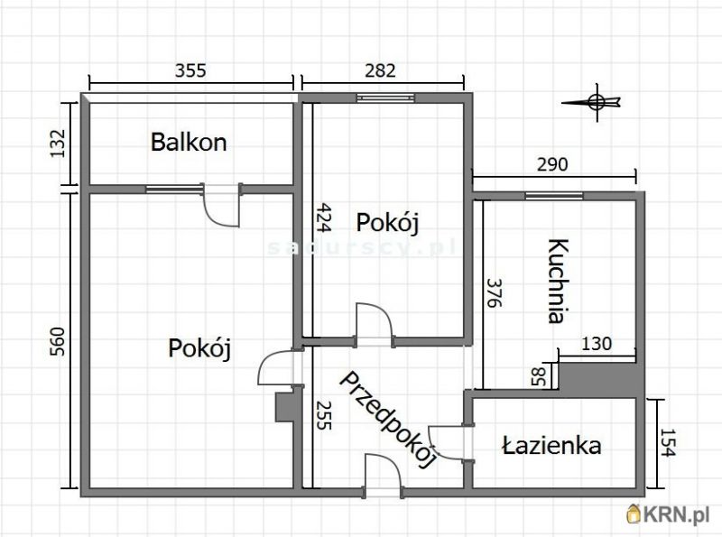 Mieszkanie Kraków 55.23m2, mieszkanie na sprzedaż
