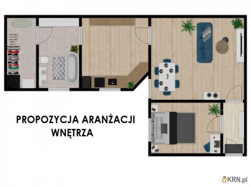 Mieszkanie Chełmża 59.15m2, mieszkanie na sprzedaż