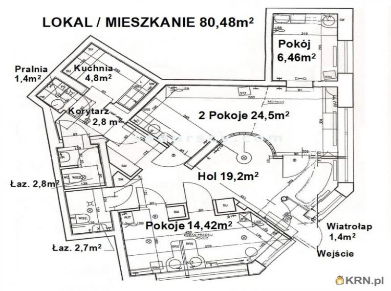 Mieszkanie Warszawa 80.50m2, mieszkanie na sprzedaż