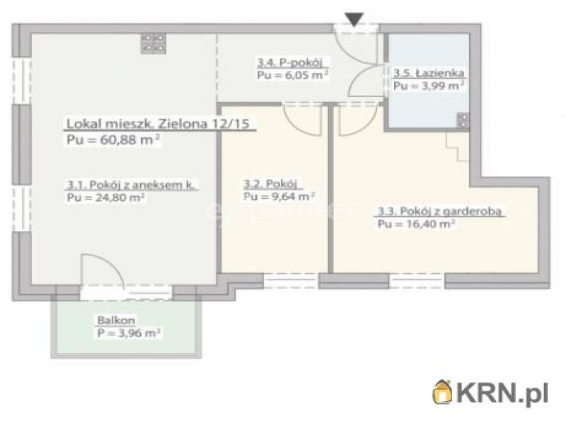 Mieszkanie Bierutów 60.88m2, mieszkanie na sprzedaż