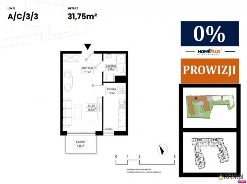 Mieszkanie Gliwice 31.75m2, mieszkanie na sprzedaż