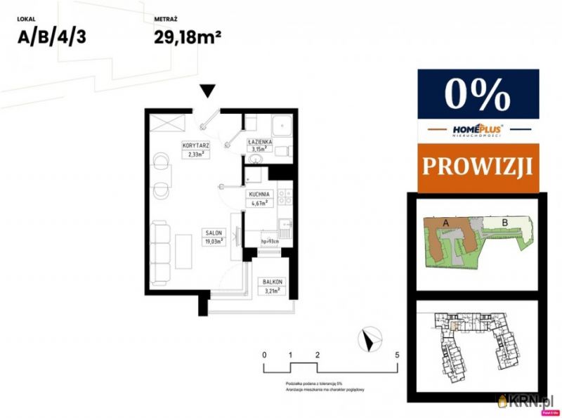 Mieszkanie Gliwice 29.18m2, mieszkanie na sprzedaż
