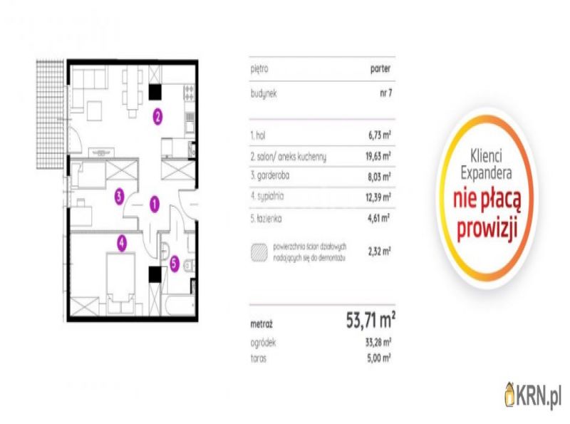 Mieszkanie Gliwice 53.23m2, mieszkanie na sprzedaż