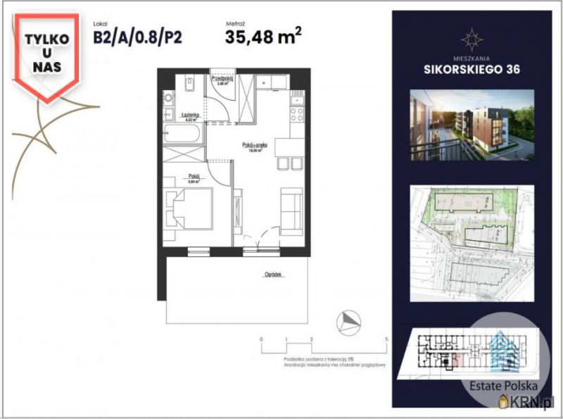 Mieszkanie Pruszcz Gdański 35.48m2, mieszkanie na sprzedaż