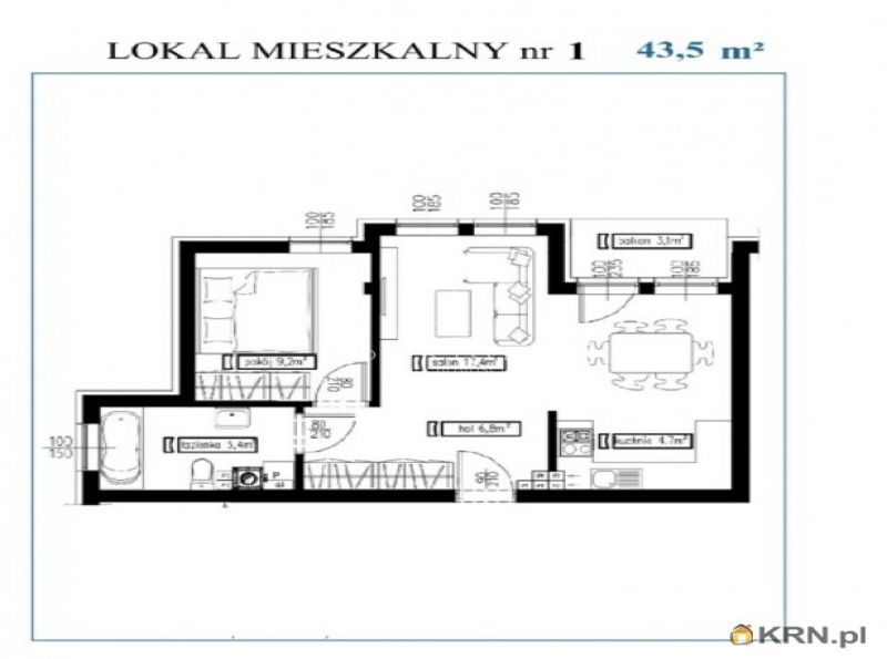 Mieszkanie Rumia 43.50m2, mieszkanie na sprzedaż