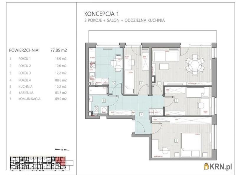 Mieszkanie Wrocław 77.78m2, mieszkanie na sprzedaż