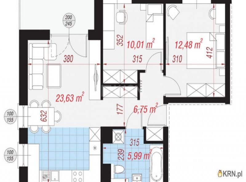 Mieszkanie Polkowice 58.86m2, mieszkanie na sprzedaż