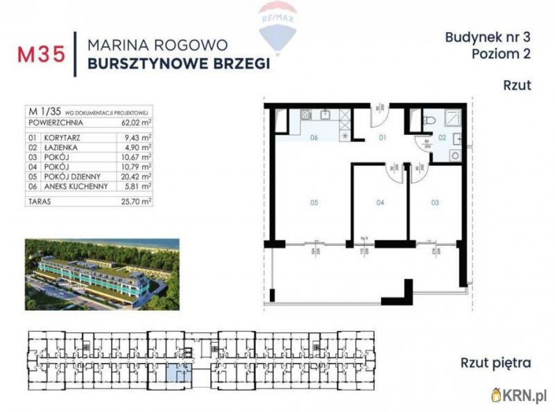 Mieszkanie Rogowo 62.02m2, mieszkanie na sprzedaż