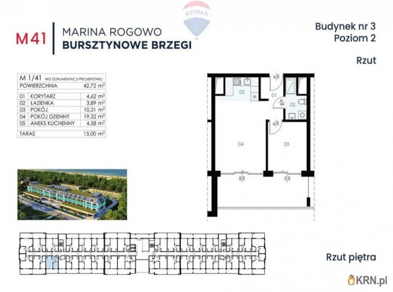 Mieszkanie Rogowo 42.72m2, mieszkanie na sprzedaż