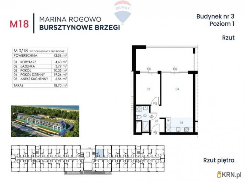 Mieszkanie Rogowo 43.56m2, mieszkanie na sprzedaż