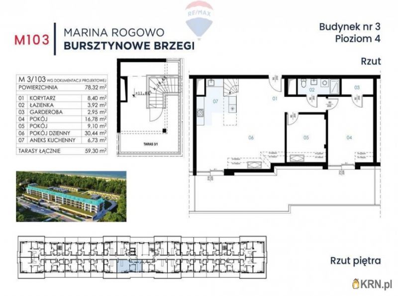 Mieszkanie Rogowo 78.32m2, mieszkanie na sprzedaż