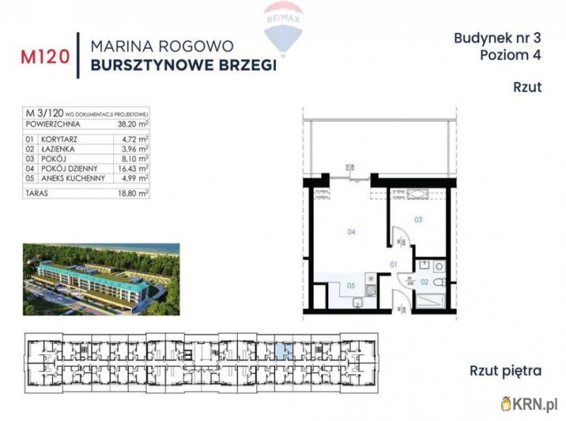 Mieszkanie Rogowo 38.20m2, mieszkanie na sprzedaż