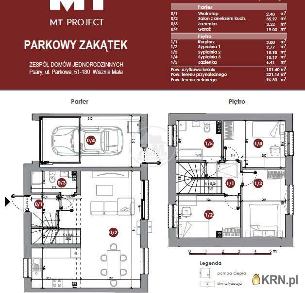 4 pokojowe, Dom  na sprzedaż, Psary, ul. Parkowa