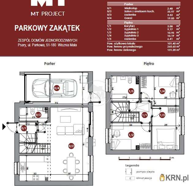 Dom  na sprzedaż, 4 pokojowe, Psary, ul. Parkowa
