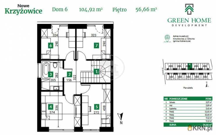 Krzyżowice, ul. Główna, Dom  na sprzedaż, 5 pokojowe