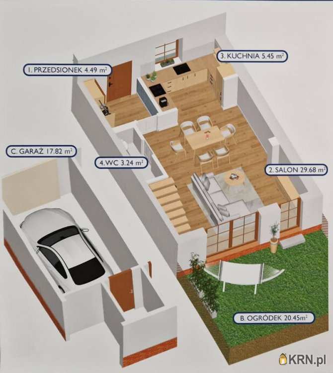 4 pokojowe, Katowice, Giszowiec, ul. , Dom  do wynajęcia
