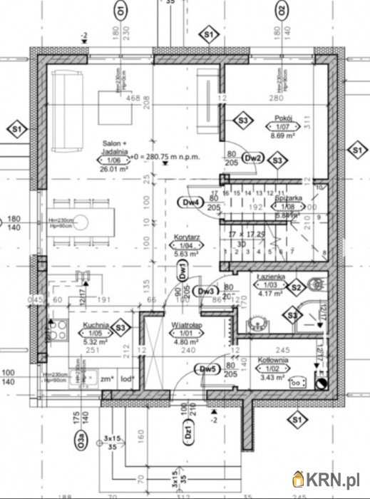 6 pokojowe, gm. Kocmyrzów-Luborzyca, ul. , Dom  na sprzedaż