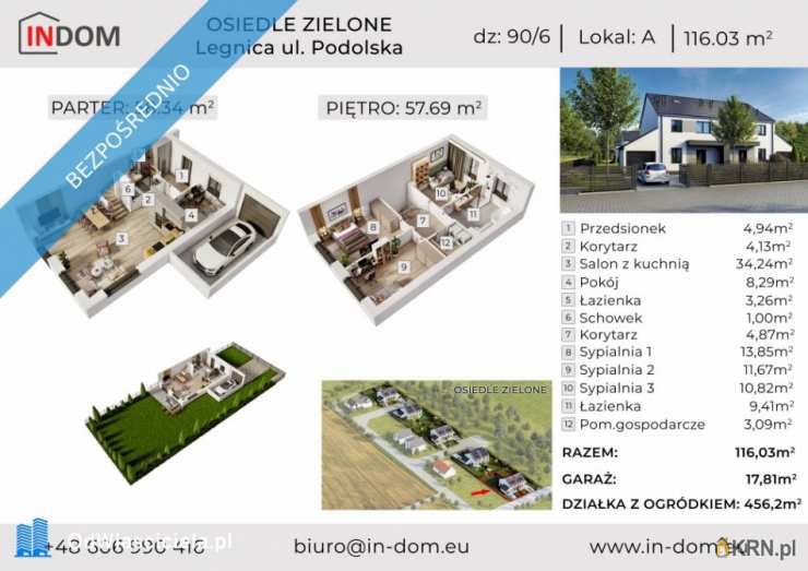 Dom  na sprzedaż, 5 pokojowe, Legnica, ul. Poselska
