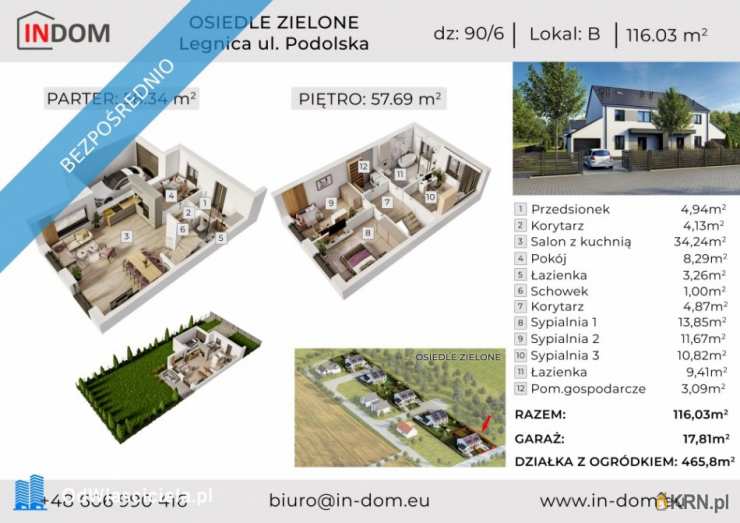 Legnica, ul. Poselska, Dom  na sprzedaż, 5 pokojowe