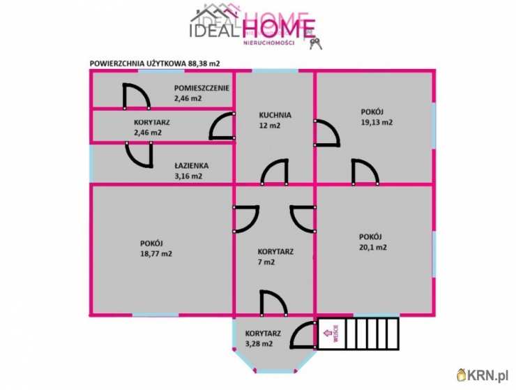 3 pokojowe, Łęki Dolne, ul. , Dom  na sprzedaż