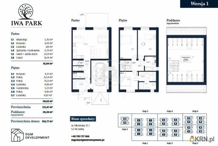 Dom  na sprzedaż, 4 pokojowe, Iwiny, ul. Miodowa