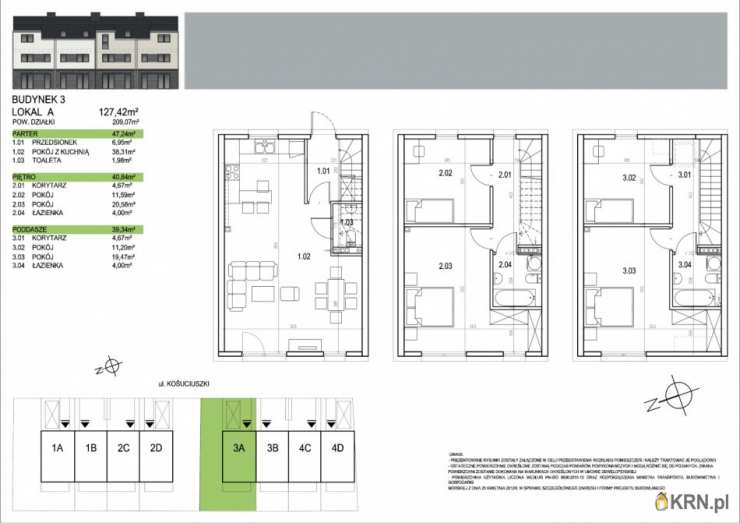5 pokojowe, Dom  na sprzedaż, Iwiny, ul. 