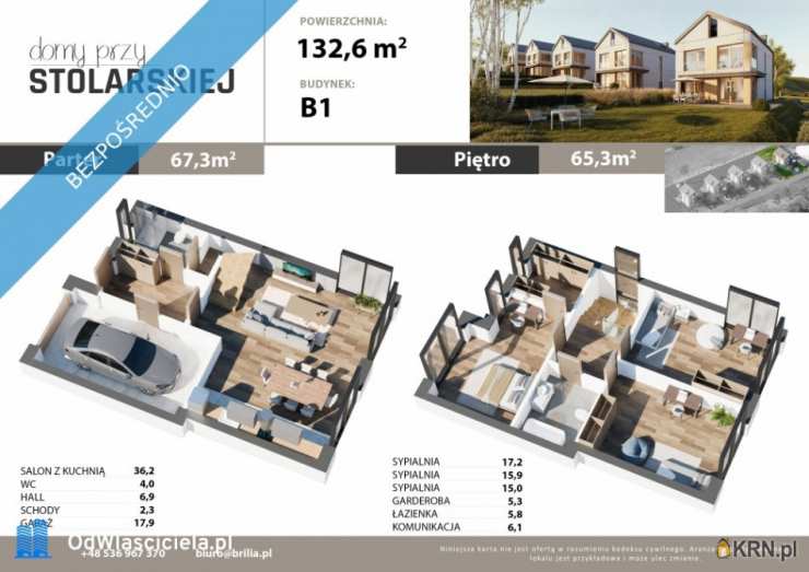 5 pokojowe, Dom  na sprzedaż, Włosań, ul. Stolarska