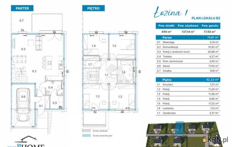 Dom  na sprzedaż, 5 pokojowe, Łozina, ul. Ogrodowa