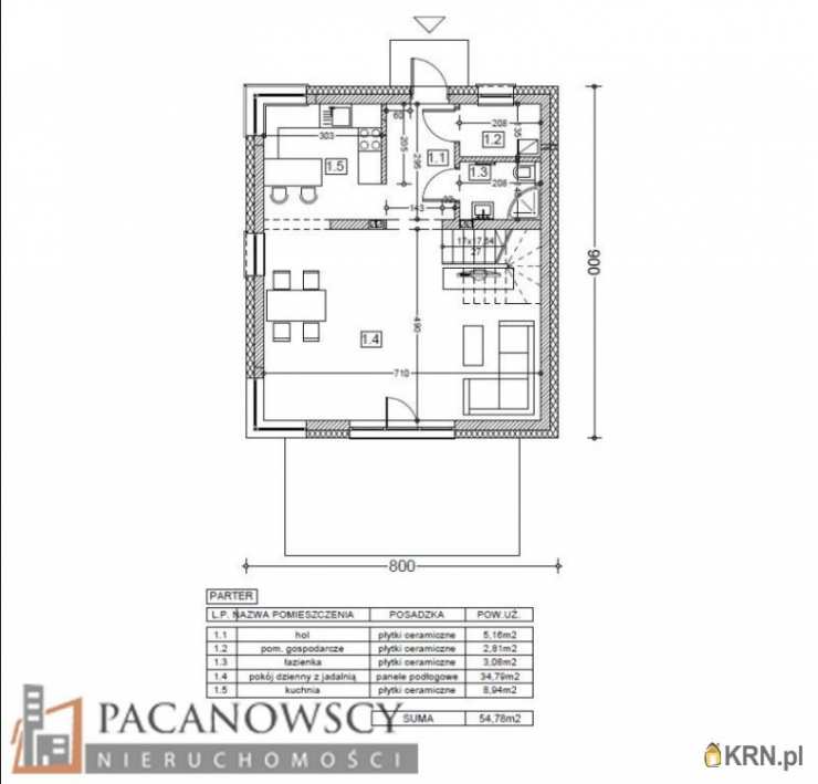 PACANOWSCY NIERUCHOMOŚCI, Dom  na sprzedaż, Liszki, ul. 