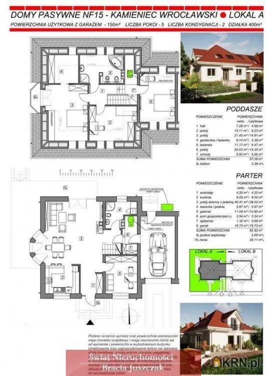5 pokojowe, Kamieniec Wrocławski, ul. , Dom  na sprzedaż