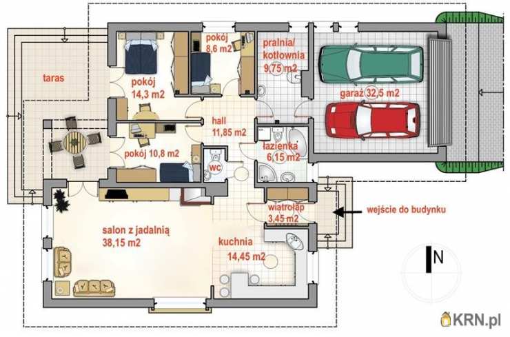 Szemud, ul. Kasztanowa, 4 pokojowe, Dom  na sprzedaż