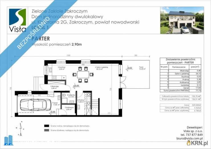 Dom  na sprzedaż, 6 pokojowe, Zakroczym, ul. Klasztorna