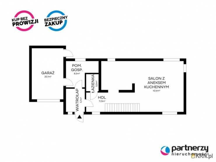 5 pokojowe, Tczew, ul. Czatkowska, Dom  na sprzedaż