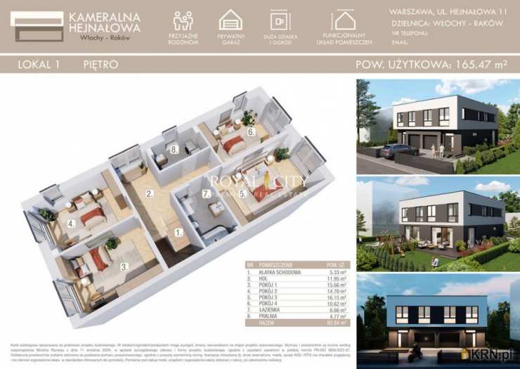 5 pokojowe, Warszawa, Włochy, ul. , Dom  na sprzedaż