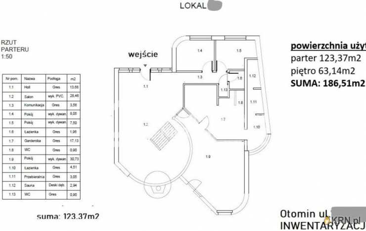 Dom  na sprzedaż, 6 pokojowe, Otomin, ul. 