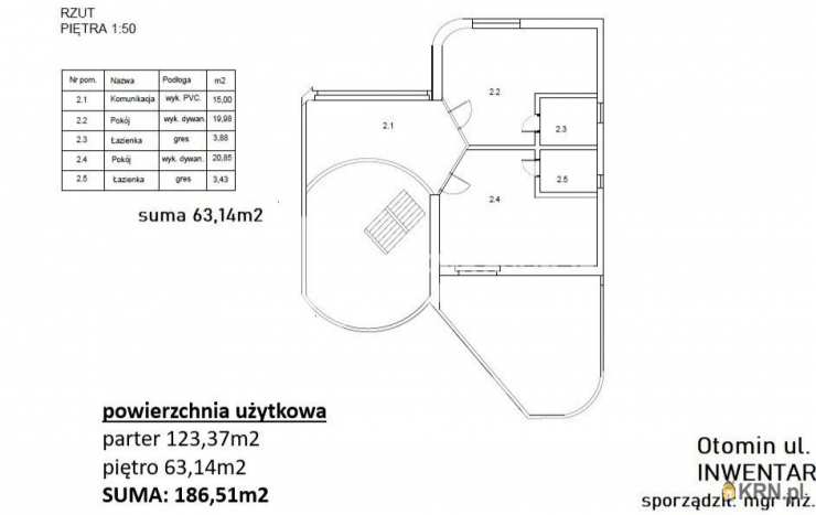 Otomin, ul. , Dom  na sprzedaż, 6 pokojowe