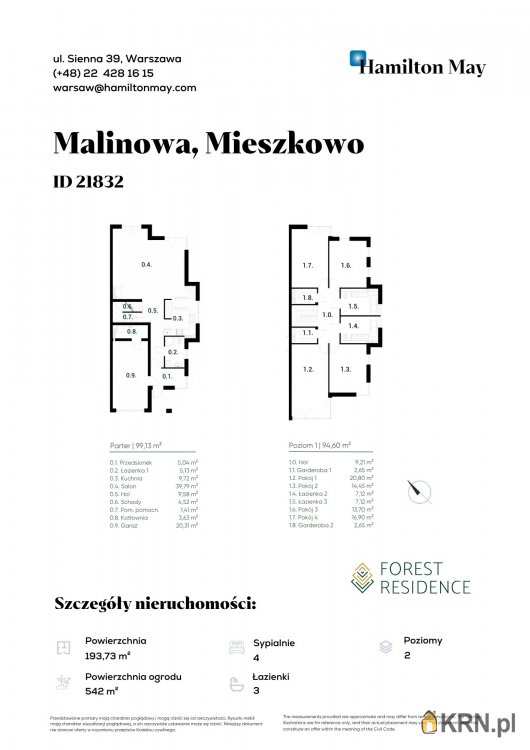 Hamilton May, Dom  na sprzedaż, Mieszkowo, ul. 