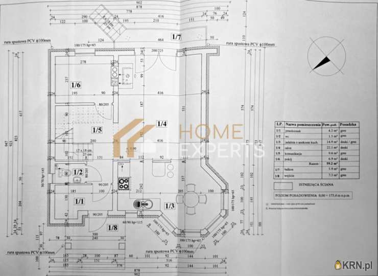 5 pokojowe, Dom  na sprzedaż, Nowy Barkoczyn, ul. 