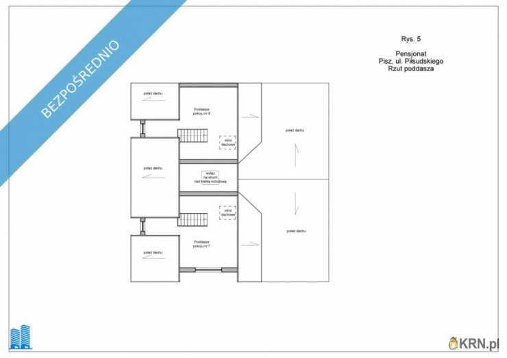 Pisz, ul. J. Piłsudskiego, 10 pokojowe, Dom  na sprzedaż