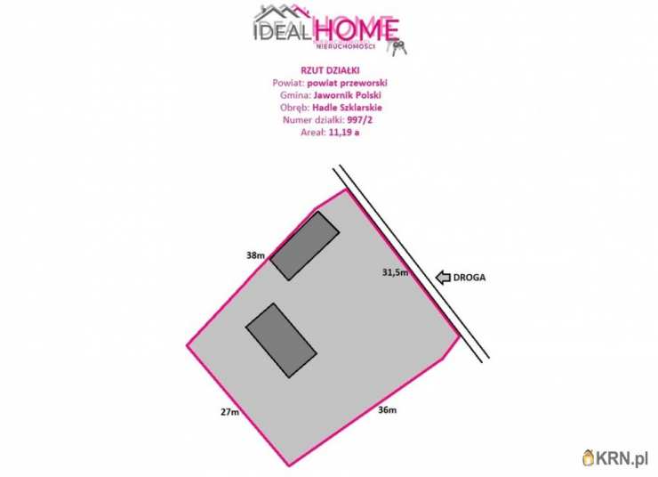 2 pokojowe, Dom  na sprzedaż, Hadle Szklarskie, ul. 