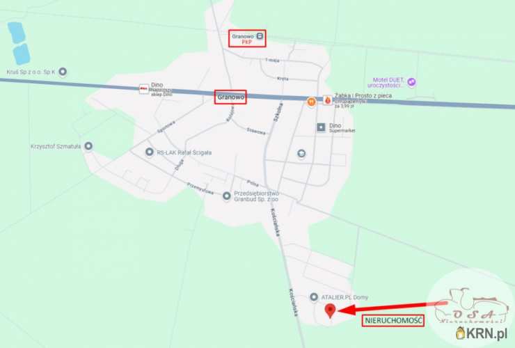 4 pokojowe, Dom  na sprzedaż, Granowo, ul. 