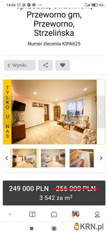 2 pokojowe, Dom  na sprzedaż, Przeworno, ul. 