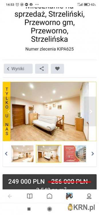 Dom  na sprzedaż, Przeworno, ul. , 2 pokojowe