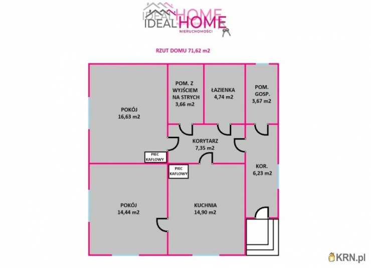 2 pokojowe, Dom  na sprzedaż, Wysoka Głogowska, ul. 