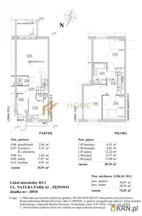 Home Experts, Dom  na sprzedaż, Pępowo, ul. Natura Park