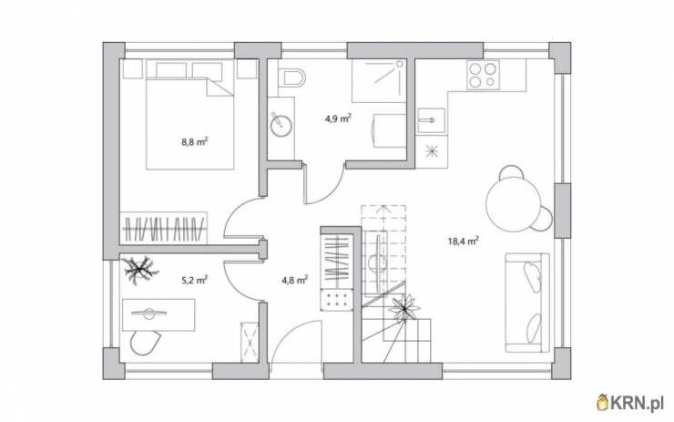 3 pokojowe, Dom  na sprzedaż, Polkowice, ul. 