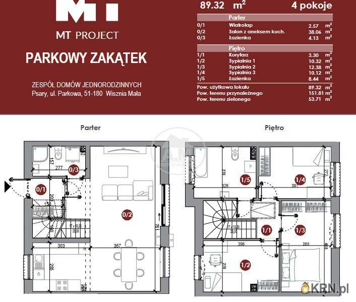 Dom  na sprzedaż, 4 pokojowe, Psary, ul. Parkowa